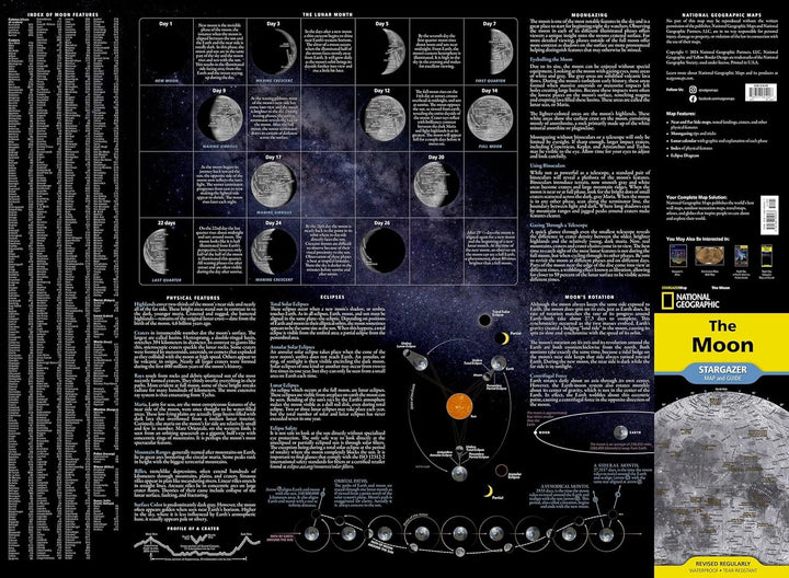 Carte pliée - La lune | National Geographic carte pliée National Geographic 