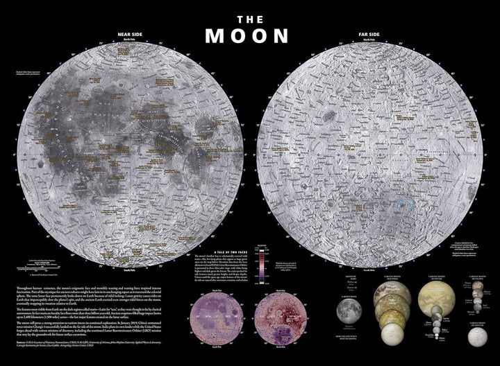 Carte pliée - La lune | National Geographic carte pliée National Geographic 