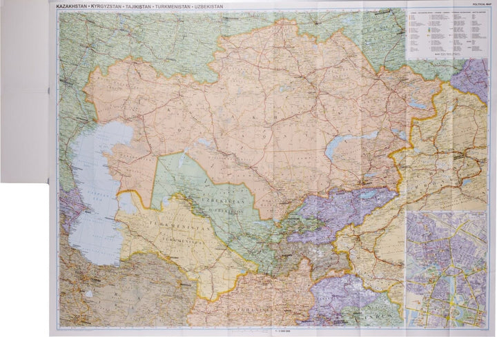 Carte politique - Kazakhstan | Gizi Map carte pliée Gizi Map 