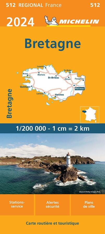 Carte régionale n° 512 - Bretagne 2024 | Michelin carte pliée Michelin 