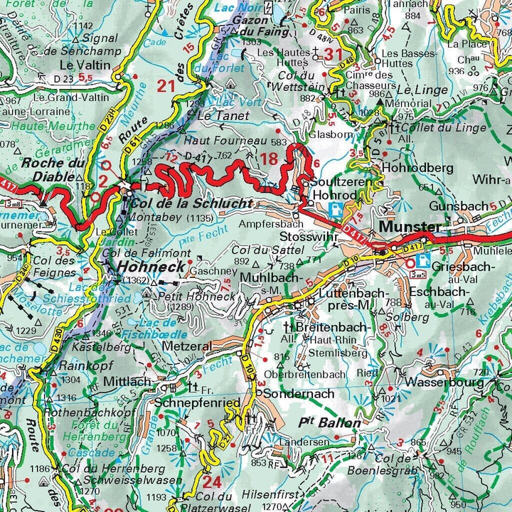 Carte régionale n° 516 - Grand Est : Alsace, Lorraine 2022 | Michelin carte pliée Michelin 