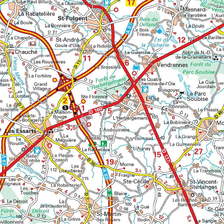 Carte régionale n° 517 - Pays de la Loire 2022 | Michelin carte pliée Michelin 