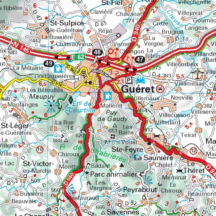 Carte régionale n° 521 - Nouvelle-Aquitaine Nord : Poitou-Charentes, Limousin 2022 | Michelin carte pliée Michelin 