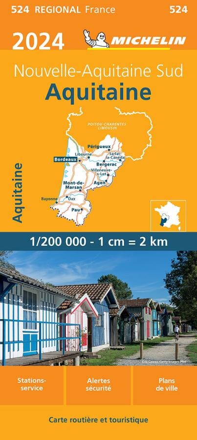 Carte régionale n° 522 - Auvergne-Rhône-Alpes : Auvergne 2024 | Michelin carte pliée Michelin 