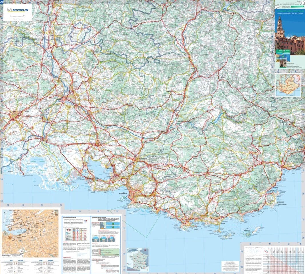 Carte régionale n° 527 - Provence-Alpes-Côte d'Azur 2022 | Michelin carte pliée Michelin 