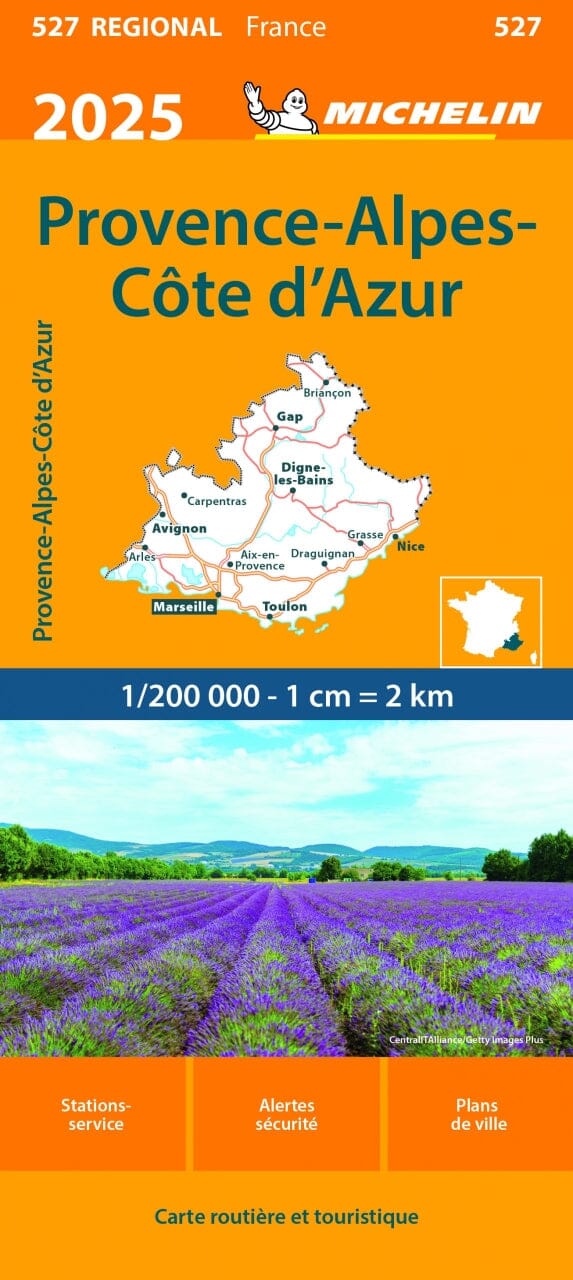 Carte régionale n° 527 - Provence-Alpes-Côte d'Azur- VERSION MURALE ET PLASTIFIEE | Michelin carte murale hors dimensions Michelin 