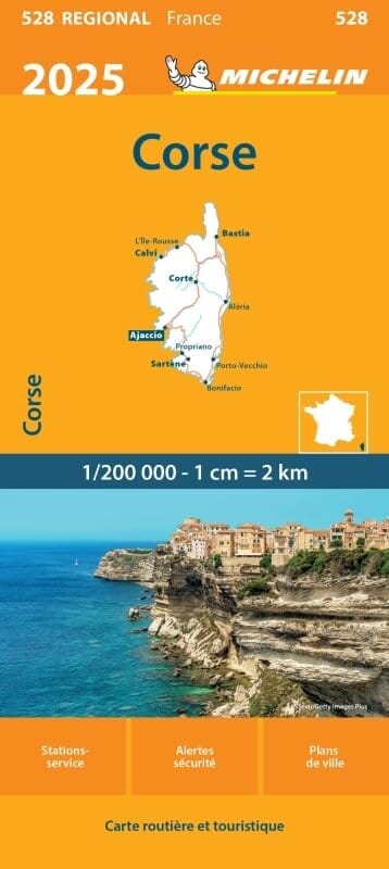 Carte régionale n° 528 - Corse 2025 | Michelin carte pliée Michelin 