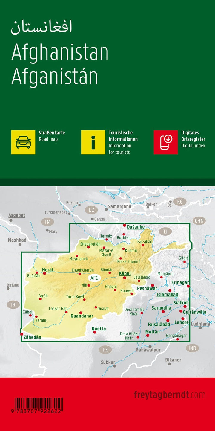 Carte routière - Afghanistan | Freytag & Berndt carte pliée Freytag & Berndt 