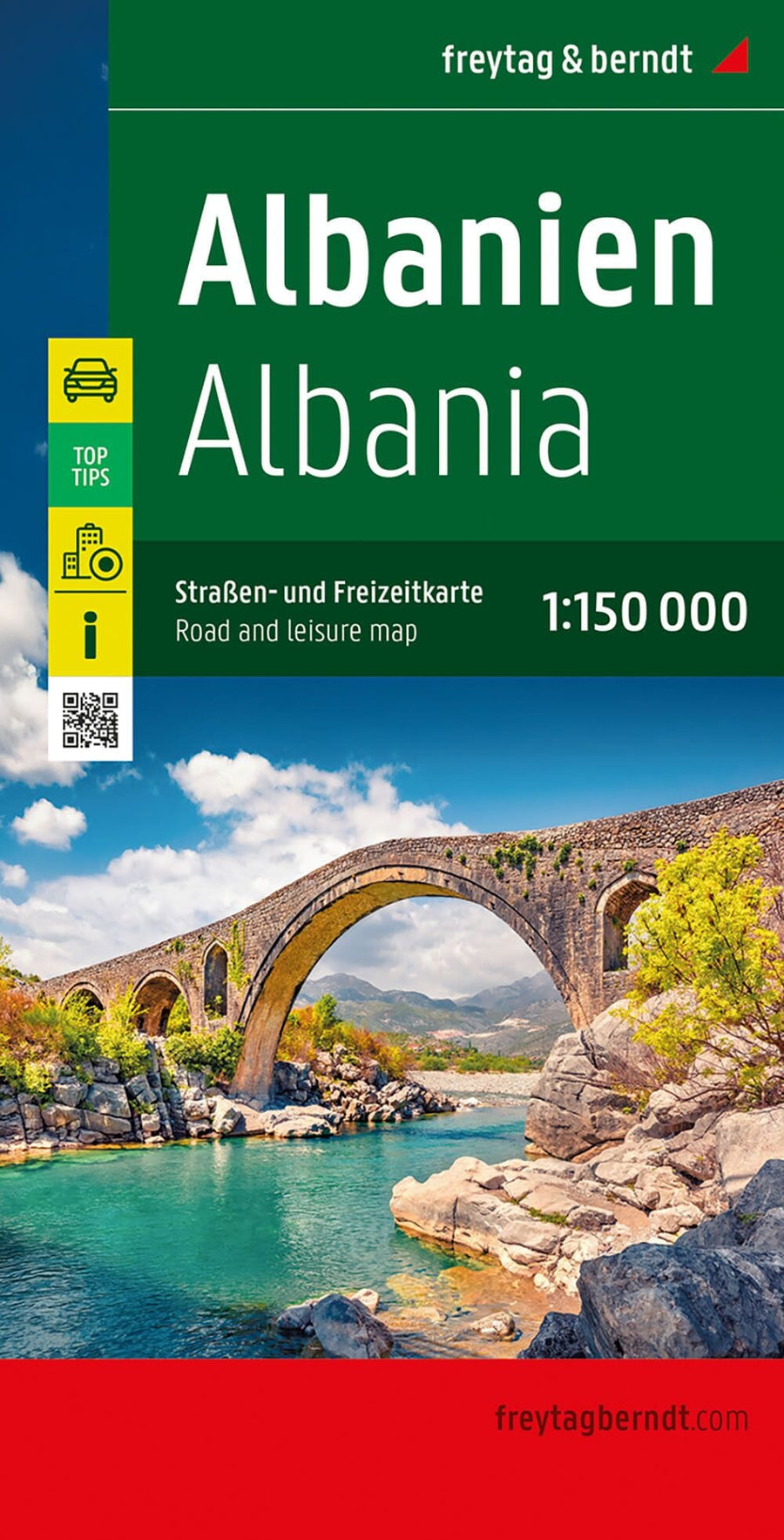 Carte routière - Albanie au 1/150 000 (impression recto-verso) | Freytag & Berndt carte pliée Freytag & Berndt 