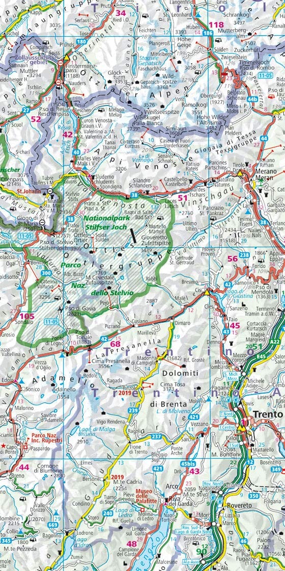 Carte routière - Alpes - Routes alpines | Kümmerly & Frey carte pliée Kümmerly & Frey 
