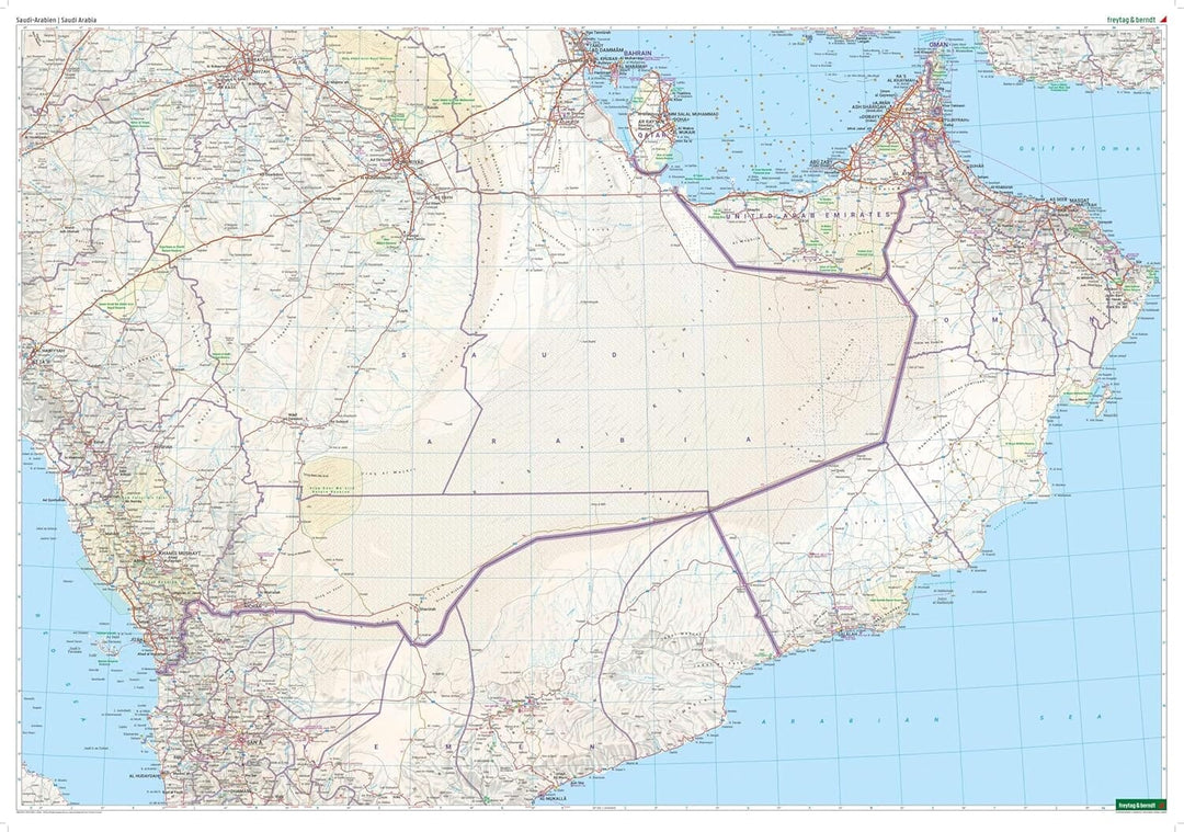 Carte routière - Arabie Saoudite | Freytag & Berndt carte pliée Freytag & Berndt 