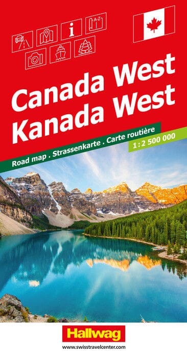 Carte routière - Canada Ouest | Hallwag carte pliée Hallwag 