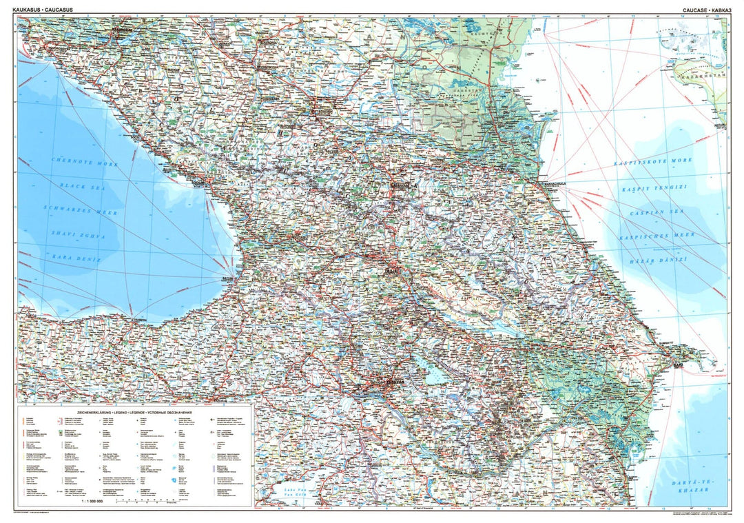 Carte routière - Caucase | Gizi Map carte pliée Gizi Map 