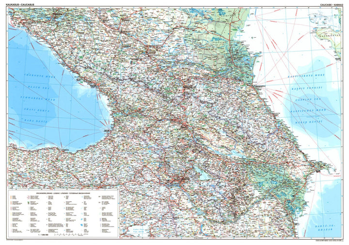 Carte routière - Caucase | Gizi Map carte pliée Gizi Map 