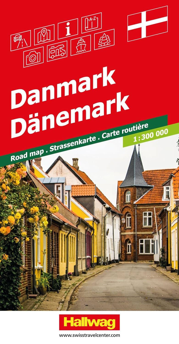 Carte routière - Danemark | Hallwag carte pliée Hallwag 