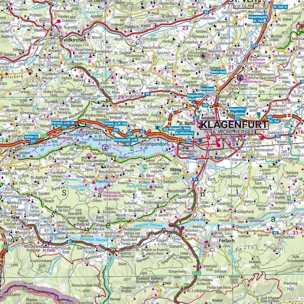Carte routière de l'Autriche n° 5 - Tyrol Oriental & Carinthie (Autriche) | Freytag & Berndt - 1/200 000 carte pliée Freytag & Berndt 