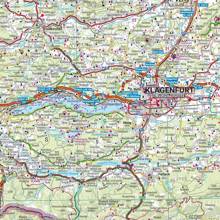 Carte routière de l'Autriche n° 5 - Tyrol Oriental & Carinthie (Autriche) | Freytag & Berndt - 1/200 000 carte pliée Freytag & Berndt 