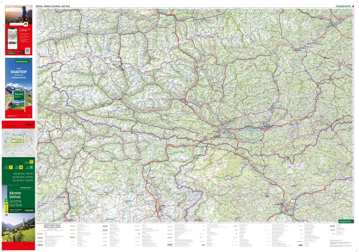 Carte routière de l'Autriche n° 5 - Tyrol Oriental & Carinthie (Autriche) | Freytag & Berndt - 1/200 000 carte pliée Freytag & Berndt 