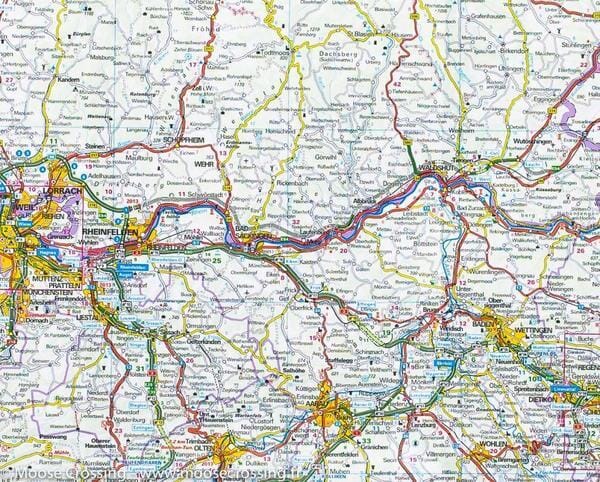 Carte routière générale - Suisse | Hallwag carte pliée Hallwag 