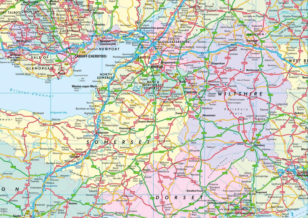 Carte routière - Grande Bretagne 2024 | Collins carte pliée Collins 