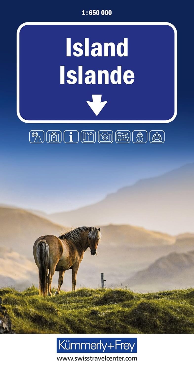 Carte routière - Islande | Kümmerly & Frey carte pliée Kümmerly & Frey 
