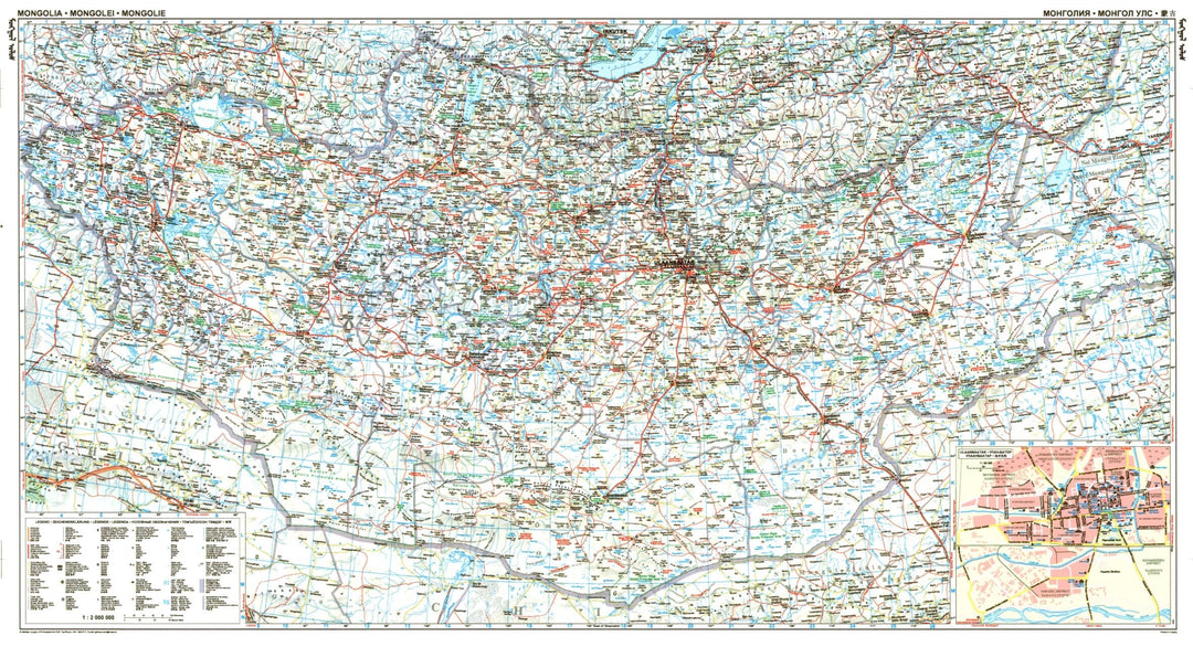 Carte routière - Mongolie | Gizi Map carte pliée Gizi Map 