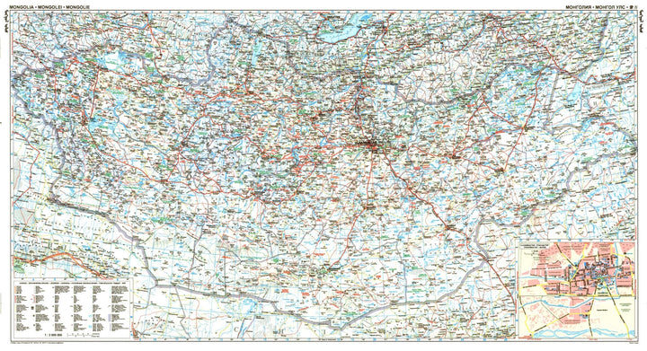 Carte routière - Mongolie | Gizi Map carte pliée Gizi Map 