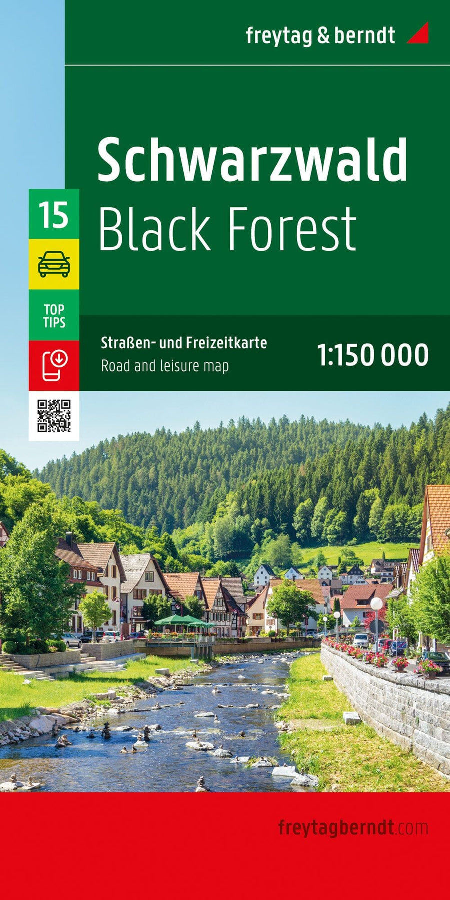 Carte routière n° 15 (Allemagne) - Forêt Noire | Freytag & Berndt - 1/150 000 carte pliée Freytag & Berndt 