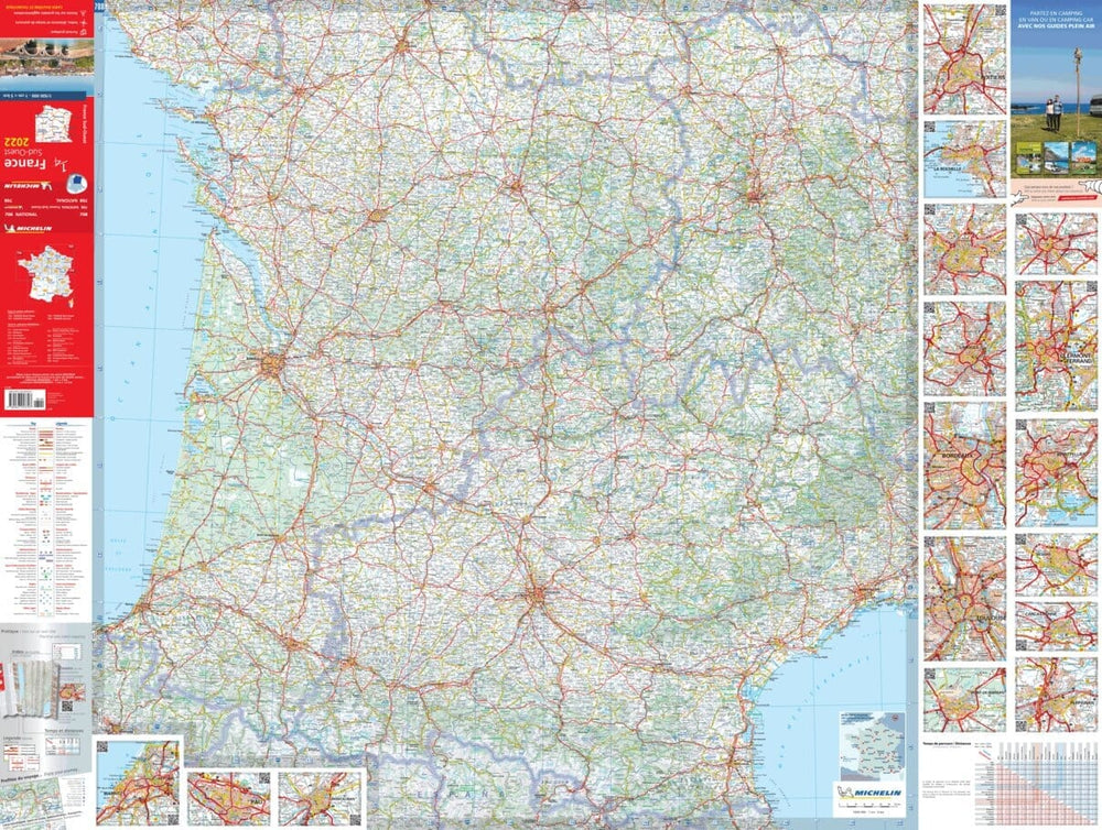 Carte routière n° 708 - France Sud-Ouest 2023 | Michelin carte pliée Michelin 
