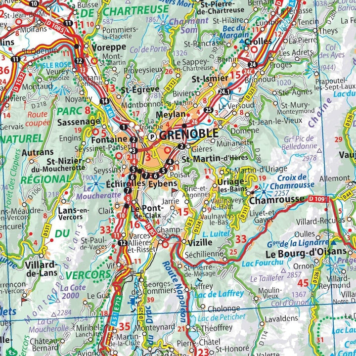 Carte routière n° 709 - France Sud-Est 2023 | Michelin carte pliée Michelin 