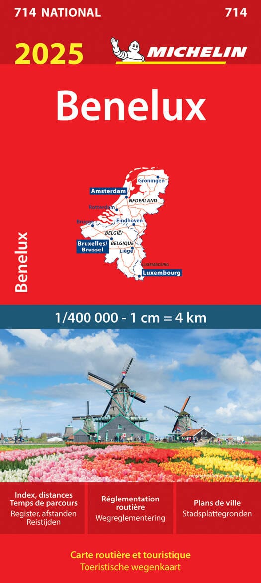 Carte routière n° 714 - Benelux 2025 | Michelin carte pliée Michelin 