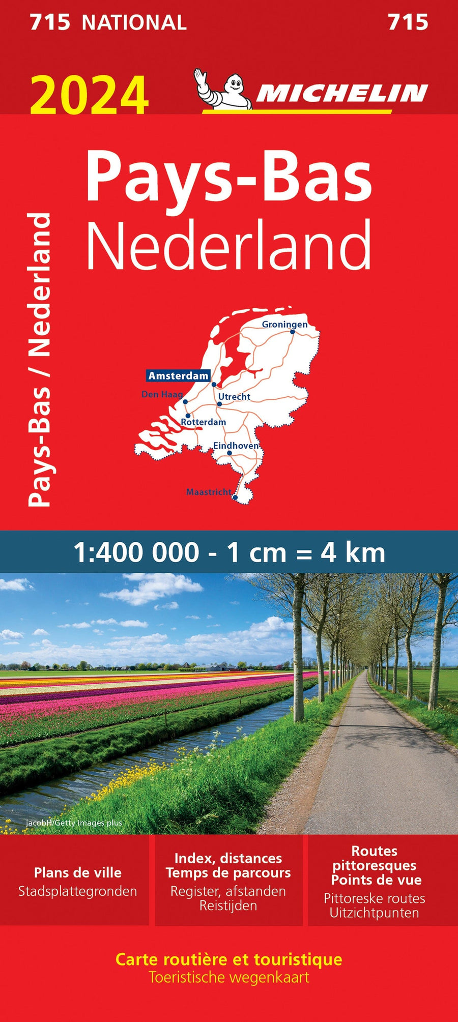 Carte routière n° 715 - Pays-Bas 2024 | Michelin carte pliée Michelin 
