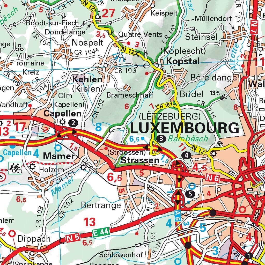 Carte routière n° 717 - Grand Duché de Luxembourg 2022 | Michelin carte pliée Michelin 
