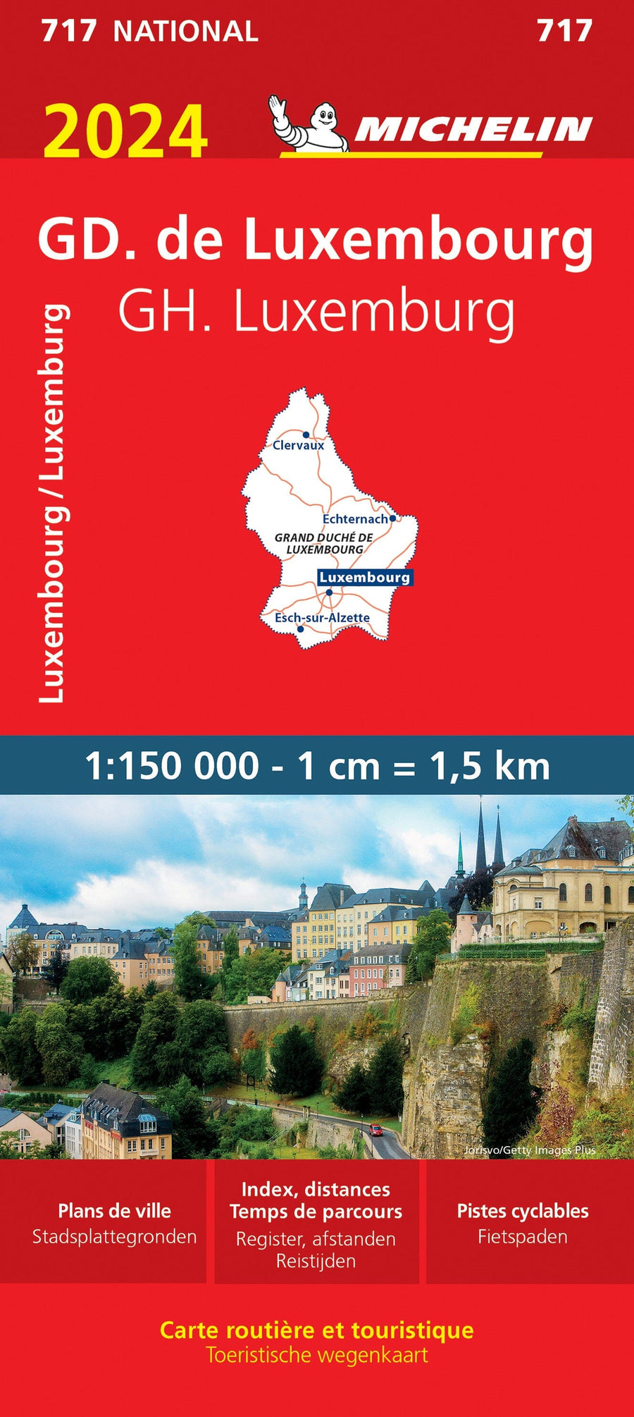 Carte routière n° 717 - Grand Duché de Luxembourg 2024 | Michelin carte pliée Michelin 