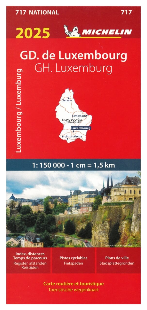 Carte routière n° 717 - Grand Duché de Luxembourg | Michelin carte pliée Michelin 