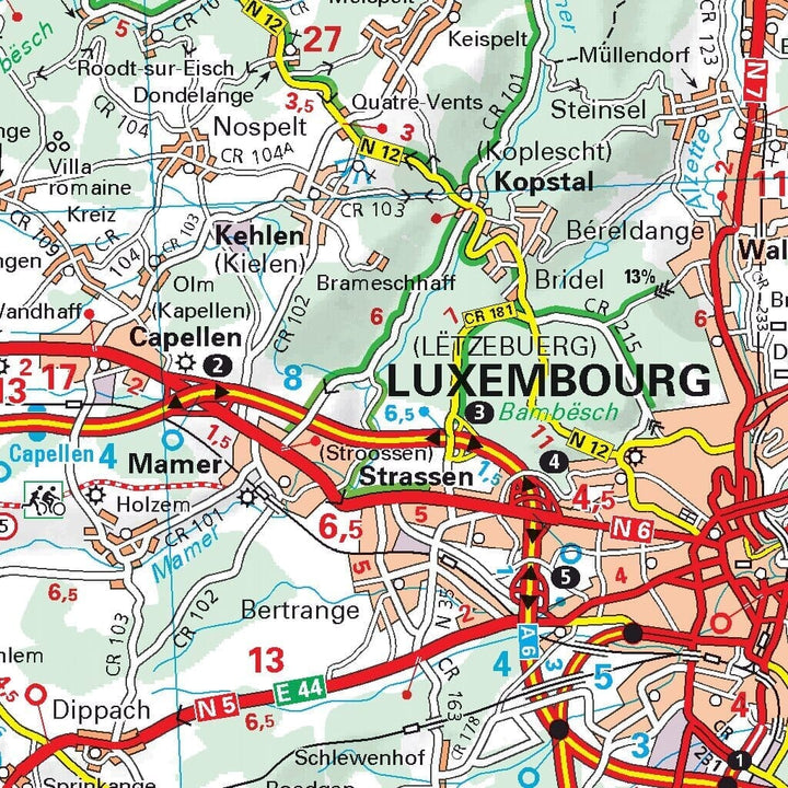 Carte routière n° 717 - Grand Duché de Luxembourg | Michelin carte pliée Michelin 