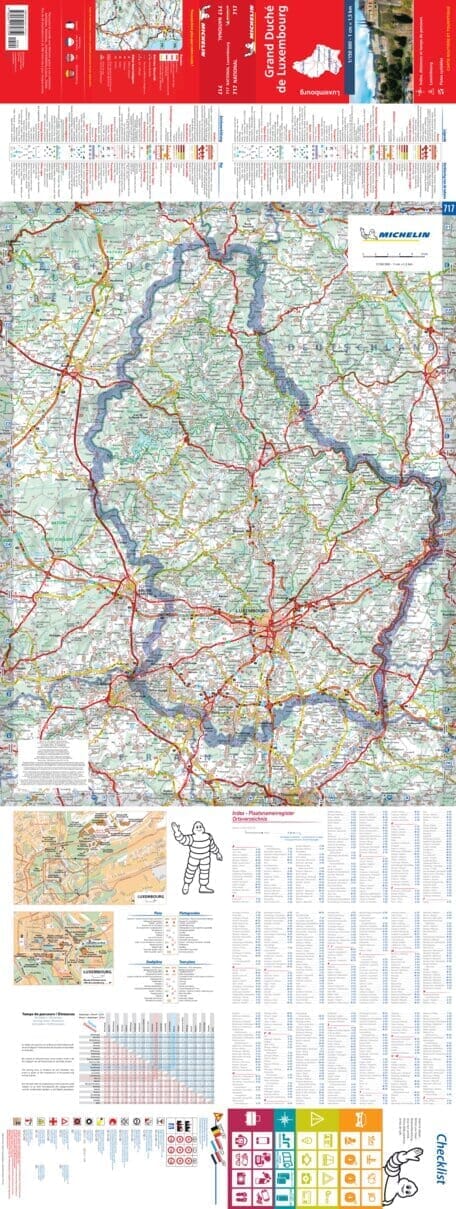 Carte routière n° 717 - Grand Duché de Luxembourg | Michelin carte pliée Michelin 