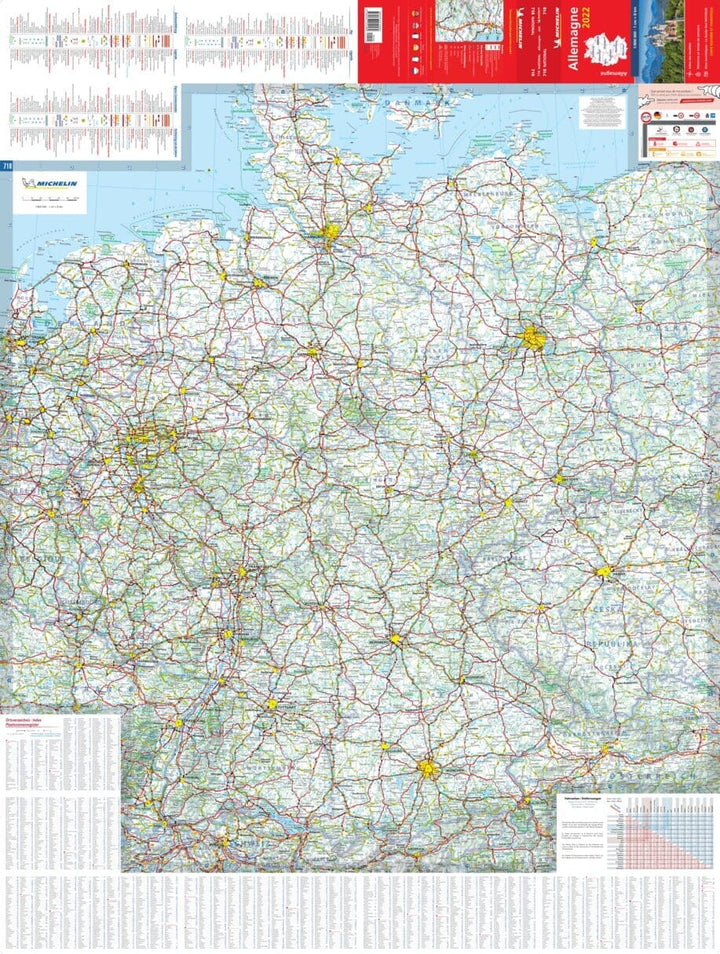 Carte routière n° 718 - Allemagne 2025 | Michelin carte pliée Michelin 