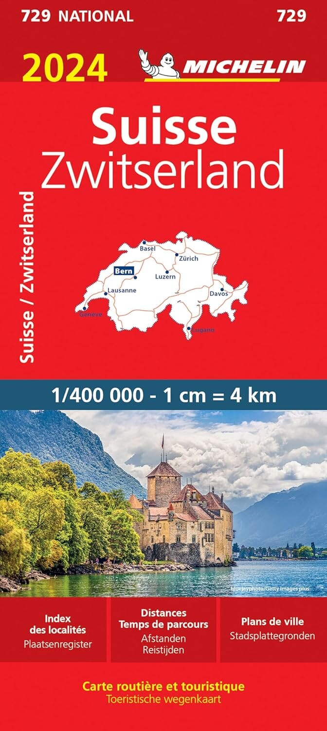 Carte routière n° 729 - Suisse 2024 | Michelin carte pliée Michelin 