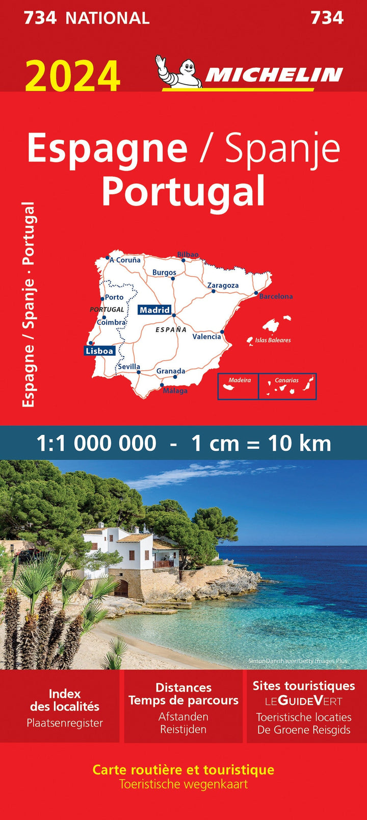 Carte routière n° 734 - Espagne, Portugal 2024 | Michelin carte pliée Michelin 