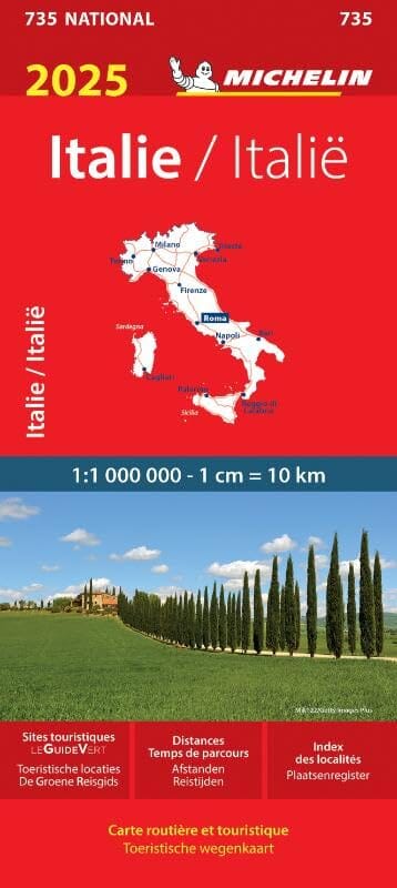 Carte routière n° 735 - Italie 2025 | Michelin carte pliée Michelin 