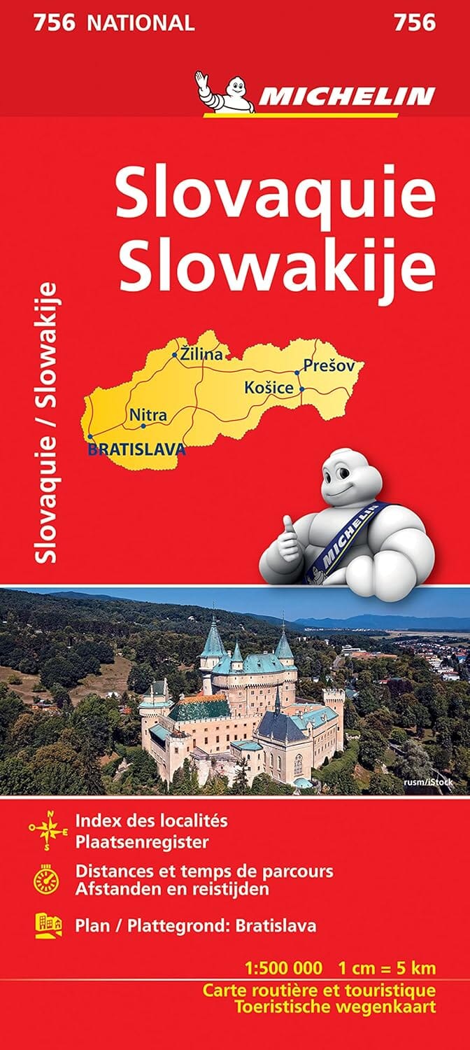Carte routière n° 756 - Slovaquie | Michelin carte pliée Michelin 