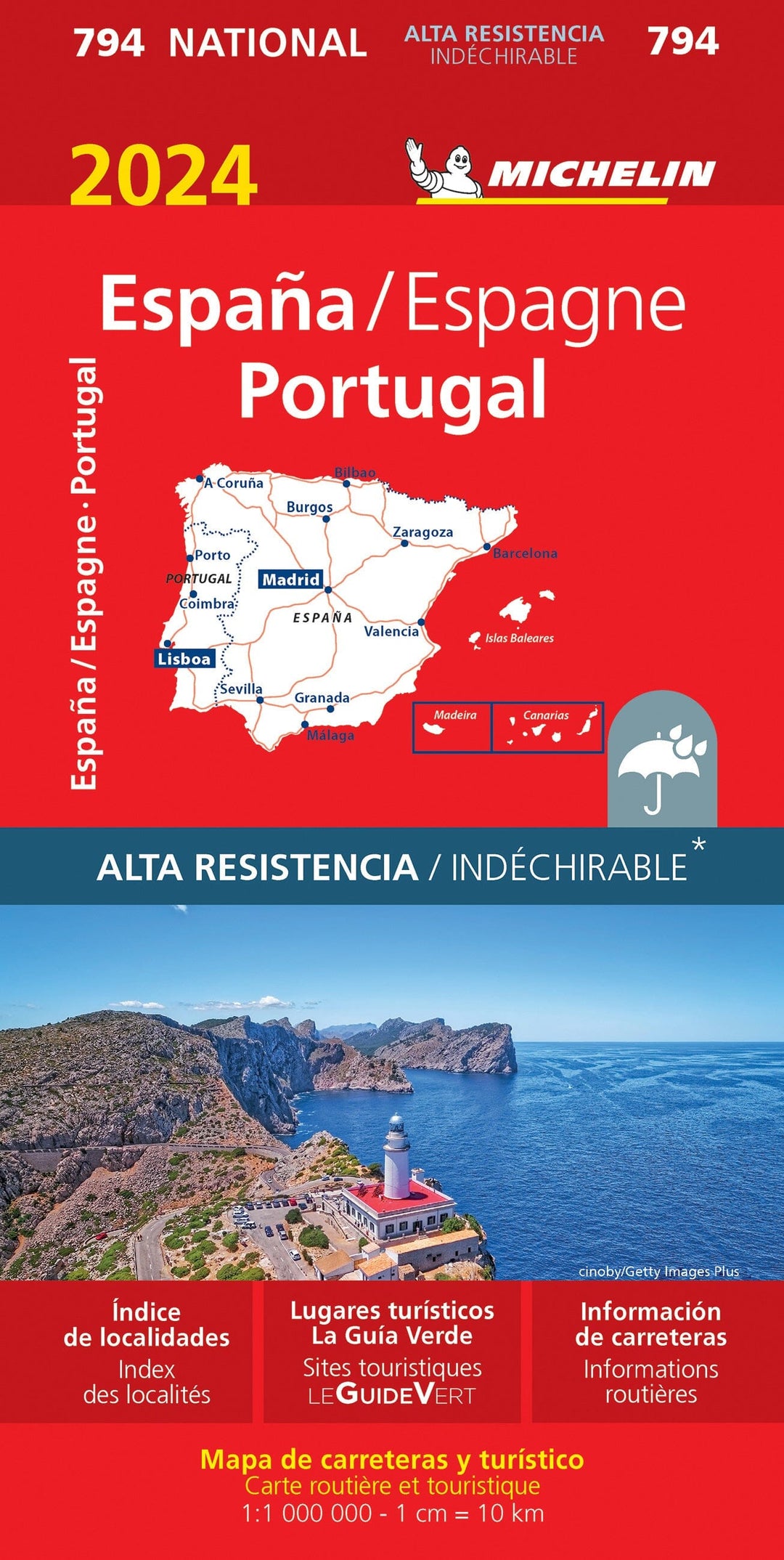 Carte routière n° 794 - Espagne & Portugal 2024 (indéchirable) | Michelin carte pliée Michelin 
