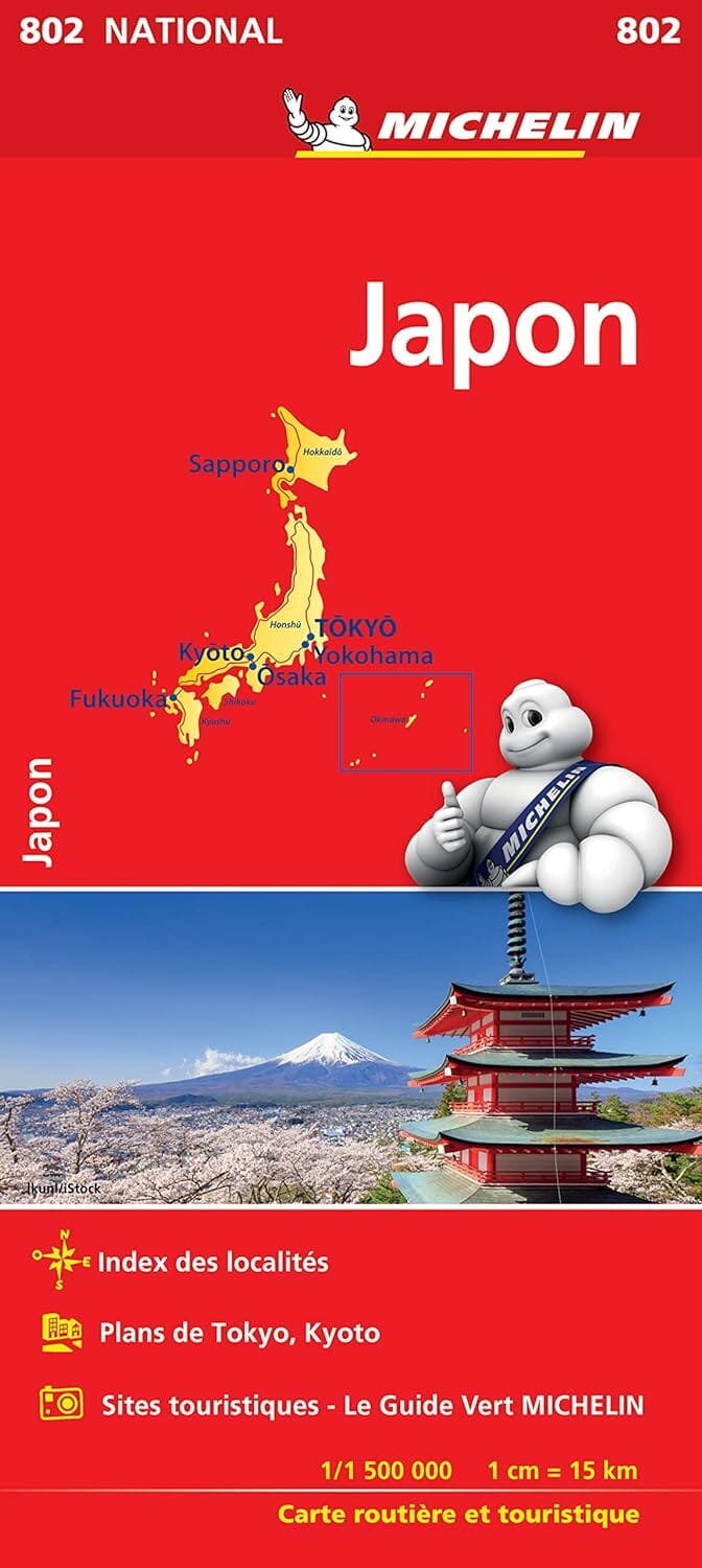 Carte routière n° 802 - Japon | Michelin carte pliée Michelin 