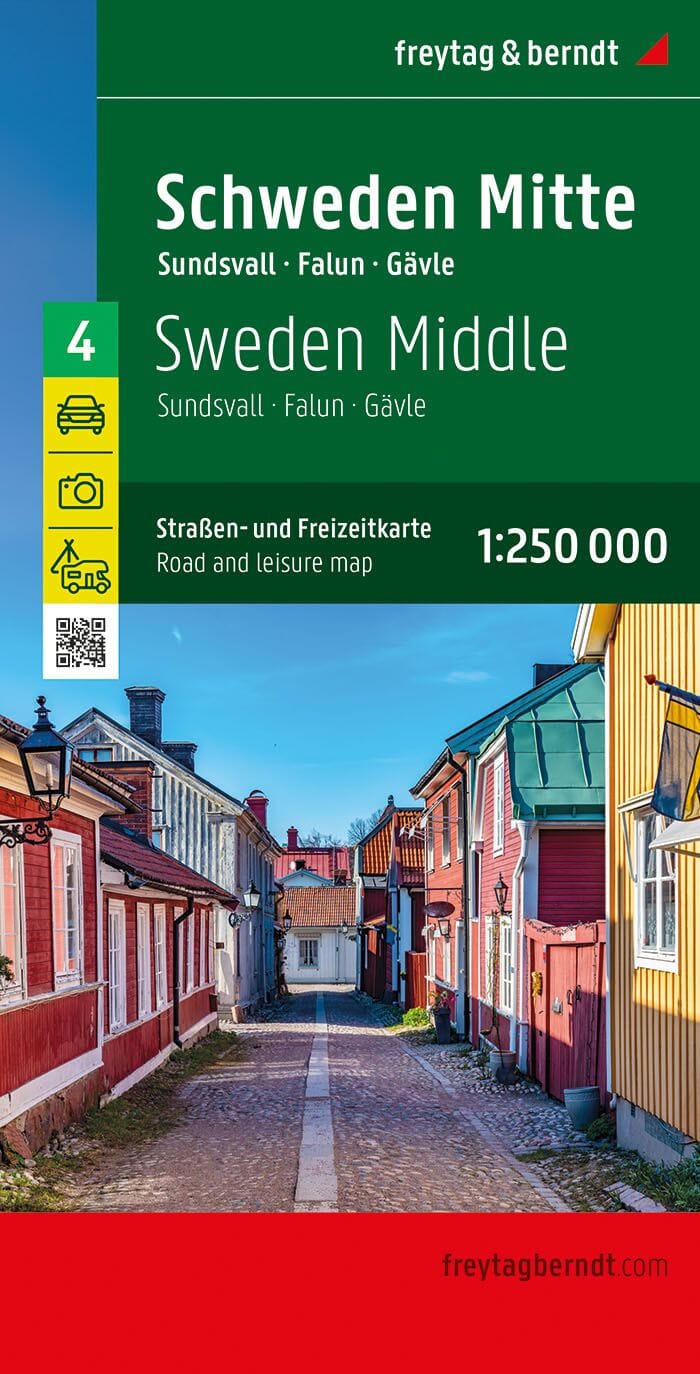 Carte routière n°4 - Suède Centrale (Sundsvall, Falun Gävle) | Freytag & Berndt carte pliée Freytag & Berndt 