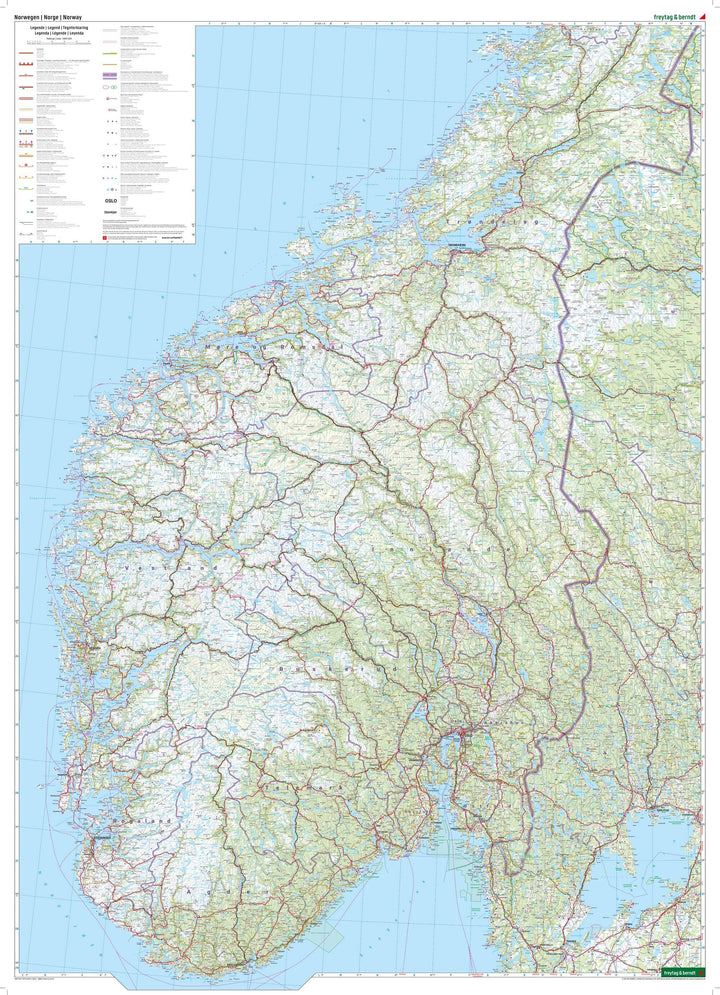 Carte routière - Norvège | Freytag & Berndt carte de voyage Freytag & Berndt 