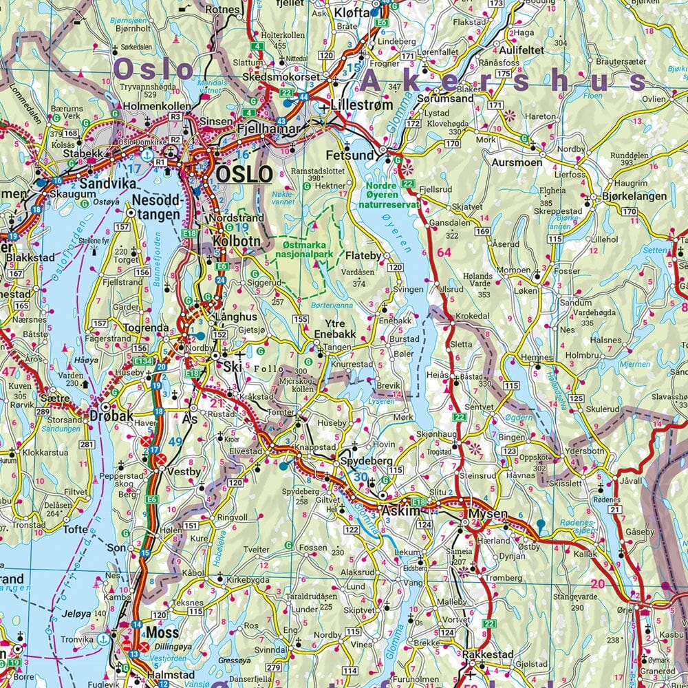 Carte routière - Norvège | Freytag & Berndt carte de voyage Freytag & Berndt 