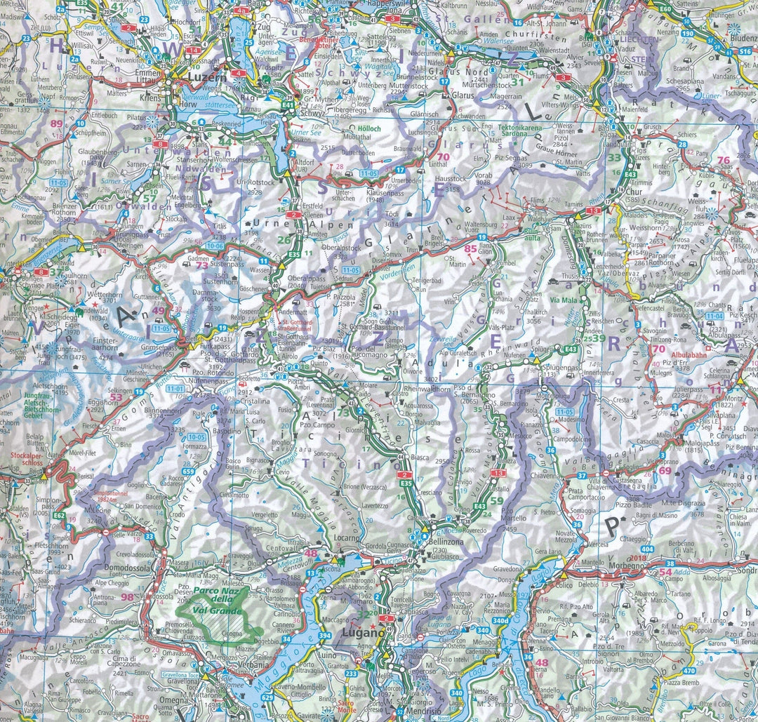 Carte routière - Pays Alpins DG BeeTagg | Hallwag carte pliée Hallwag 