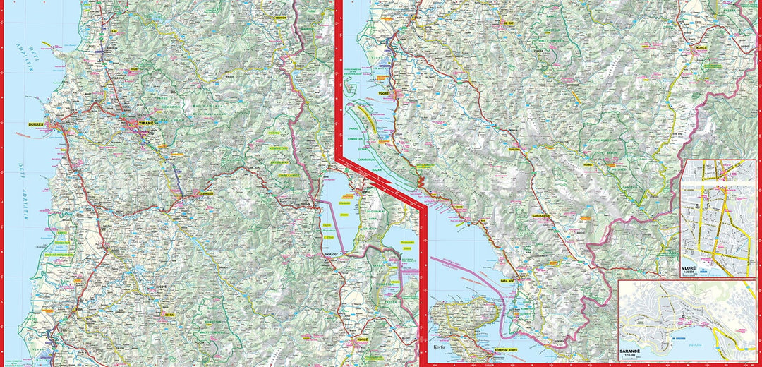 Carte routière plastifiée - Albanie | Express Map carte pliée Express Map 