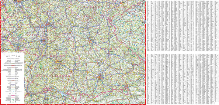 Carte routière plastifiée - Allemagne | Express Map carte pliée Express Map 